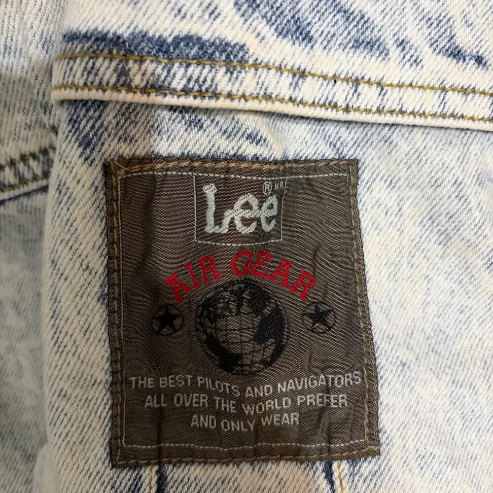 Vintage Lee Air Gear Jeans 30x34 Acid Wash Cargo Pleated 80s NWT Deadstock Rare